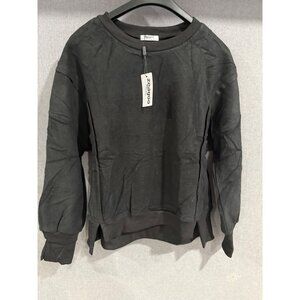 Zeagoo Womens Oversize Black Long Sleeve Pullover Sweatshirt S